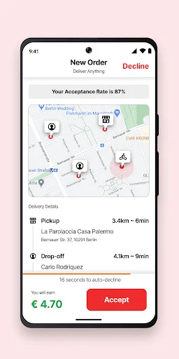 efood rider app ডাউনলোড করুন – সেরা ডেলিভারি পার্টনার অ্যাপ - Screenshot 1