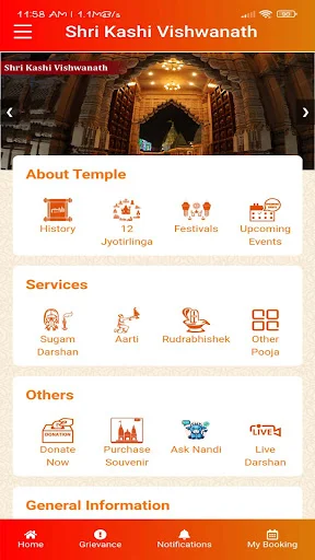 Shri Kashi Vishwanath Temple অ্যাপ ডাউনলোড করুন – আরতি বুকিং - Screenshot 8