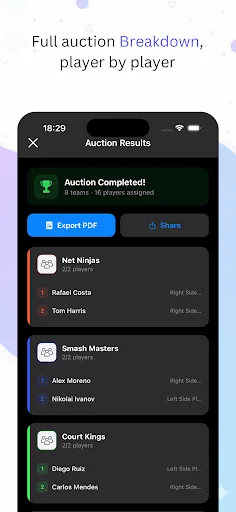 Auction League অ্যাপ ডাউনলোড করুন – লাইভ স্পোর্টস অকশন ম্যানেজমেন্ট - Screenshot 6