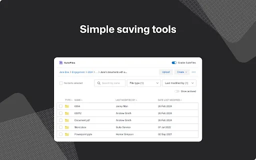 SuiteFiles Chrome Extension ডাউনলোড করুন – Xero ও Karbon ইন্টিগ্রেশন - Screenshot 5