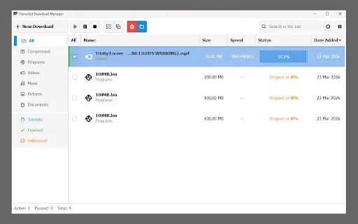 FlameGet Integration ডাউনলোড করুন – দ্রুত ফাইল ডাউনলোডের সেরা টুল - Screenshot 2
