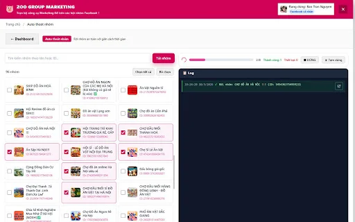 Zoo Nhóm Extension ডাউনলোড করুন – ফেসবুক মার্কেটিং টুল - Screenshot 5