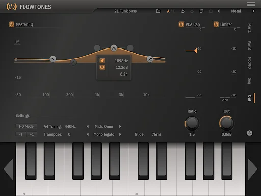 Flowtones ডাউনলোড করুন – অ্যান্ড্রয়েডের সেরা ভার্চুয়াল অ্যানালগ সিন্থেসাইজার - Screenshot 5