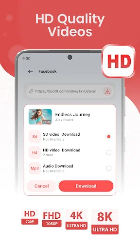 All Video Downloader HD ডাউনলোড করুন – দ্রুত ভিডিও সেভার - Screenshot 2