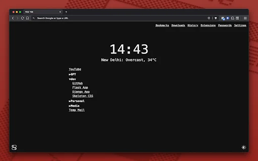 Minimal New Tab ডাউনলোড করুন – ক্লিন ও কাস্টমাইজযোগ্য ব্রাউজার - Screenshot 1