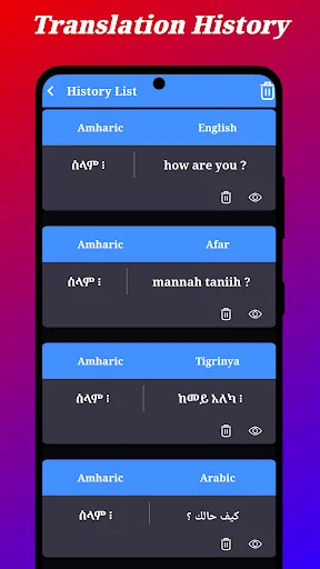 Amharic Translator ডাউনলোড করুন – সেরা আমহারিক অনুবাদক অ্যাপ - Screenshot 6