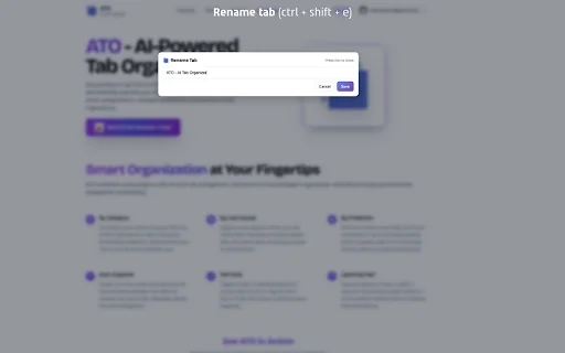 ATO – AI Tab Organizer ডাউনলোড করুন: ব্রাউজার ট্যাব গুছিয়ে নিন - Screenshot 4