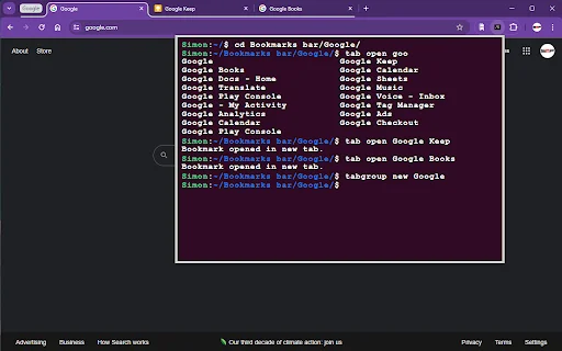 Chrome Terminal ডাউনলোড করুন – ব্রাউজারের জন্য কমান্ড লাইন টুল - Screenshot 1