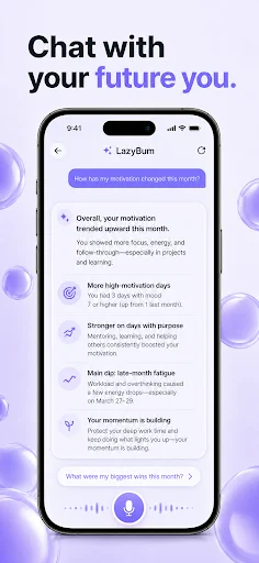 LazyBum: Voice Journal ডাউনলোড করুন – আপনার কণ্ঠস্বরকে AI ইনসাইটে রূপান্তর করুন - Screenshot 4