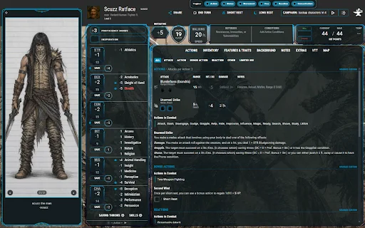 DDB – Character Sheet Overhaul ডাউনলোড করুন – সেরা D&D টুল - Screenshot 1