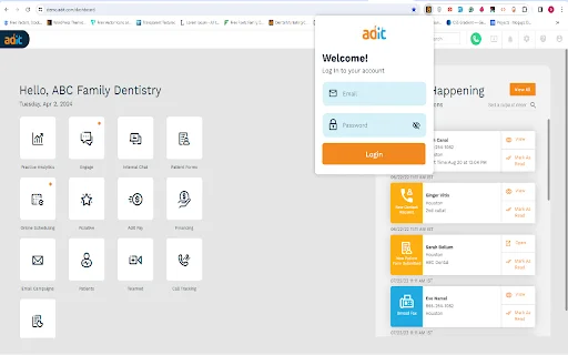Adit for Chrome – DA ডাউনলোড করুন – ডেন্টাল প্র্যাকটিস ম্যানেজমেন্ট - Screenshot 1