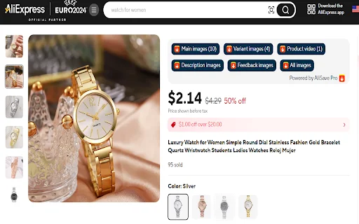 AliSave Pro ডাউনলোড করুন – AliExpress এবং Alibaba ইমেজ ডাউনলোডার - Screenshot 4
