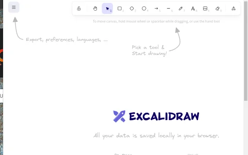 Excalidraw Extension ডাউনলোড করুন – ড্রয়িং ও নোটের সেরা টুল - Screenshot 1