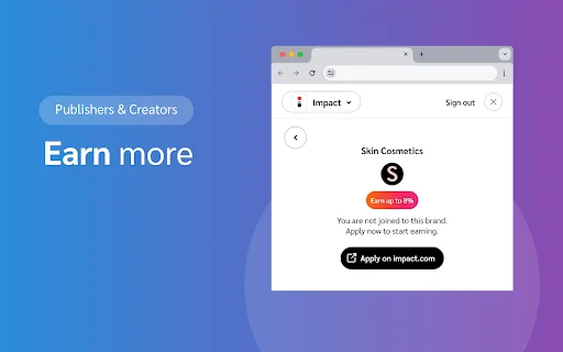 impact.com Chrome এক্সটেনশন ডাউনলোড করুন – অ্যাফিলিয়েট মার্কেটিং সহজ করুন - Screenshot 3