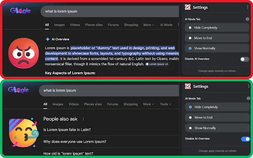 Disable AI Mode & AI Overview ডাউনলোড করুন – গুগল সার্চ ক্লিন রাখুন - Screenshot 1