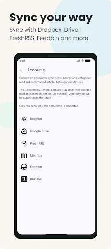 FeedFlow RSS Reader ডাউনলোড করুন – সেরা অ্যাড-ফ্রি আরএসএস রিডার - Screenshot 4