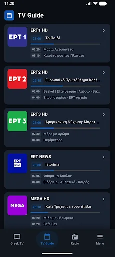 Greek TV Live & Radio ডাউনলোড করুন – সেরা গ্রিক বিনোদন অ্যাপ - Screenshot 5