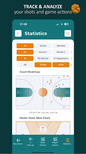 Statastic Basketball Tracker ডাউনলোড করুন – সেরা বাস্কেটবল স্ট্যাটস অ্যাপ - Screenshot 7