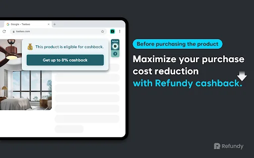Refundy: Get Automatic Cashback & Price Drop Refunds for Global Shopping - Screenshot 2