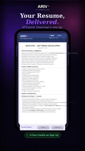ARIV AI Resume Builder ডাউনলোড করুন – প্রফেশনাল সিভি তৈরি করুন - Screenshot 5