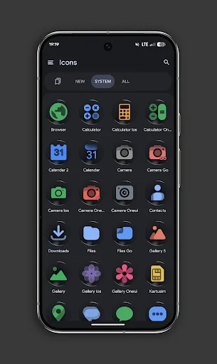 Glassy Colors Icons ডাউনলোড করুন – সেরা গ্লাস ইফেক্ট আইকন প্যাক - Screenshot 3