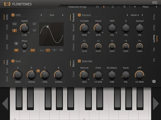 Flowtones ডাউনলোড করুন – অ্যান্ড্রয়েডের সেরা ভার্চুয়াল অ্যানালগ সিন্থেসাইজার - Screenshot 16