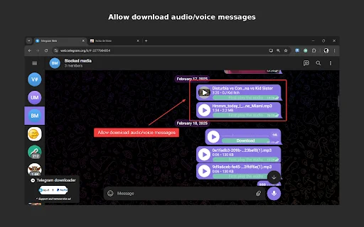 Telegram Downloader ডাউনলোড করুন – সীমাবদ্ধ ফাইল সেভ করুন - Screenshot 2