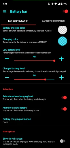 Battery Bar ডাউনলোড করুন – স্মার্টফোন ব্যাটারি মনিটরিং টুলস - Screenshot 9