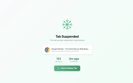 Smart Tab Suspender ডাউনলোড করুন – RAM বাঁচান ও Chrome গতিশীল করুন - Screenshot 3