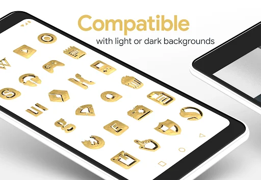 Solid Gold Icon Pack ডাউনলোড করুন – সেরা ৩ডি গোল্ড আইকন - Screenshot 3