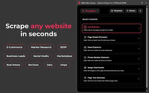 Web Data Scraper ডাউনলোড করুন – সহজে ডাটা এক্সট্রাক্ট করুন - Screenshot 1