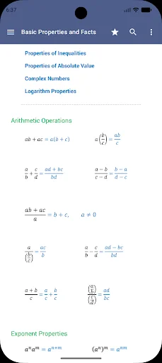 Math Formulae Lite ডাউনলোড করুন – সেরা গণিত সমাধান অ্যাপ - Screenshot 2