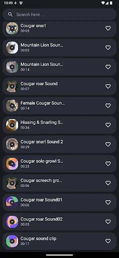 Cougar and Mountain Lion Sound ডাউনলোড করুন – সেরা সাউন্ড ক্লিপস - Screenshot 4