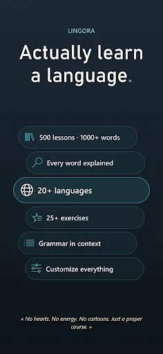 Lingora Language Courses ডাউনলোড করুন – সেরা ভাষা শিক্ষার অ্যাপ - Screenshot 1