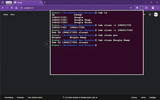 Chrome Terminal ডাউনলোড করুন – ব্রাউজারের জন্য কমান্ড লাইন টুল - Screenshot 2