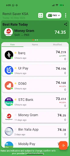 Remit Saver KSA ডাউনলোড করুন – সেরা রেমিট্যান্স রেট খুঁজুন - Screenshot 6