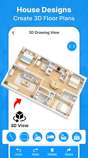 Floor Plan Creator: Home DecAi ডাউনলোড করুন – ৩ডি হাউস ডিজাইন - Screenshot 3