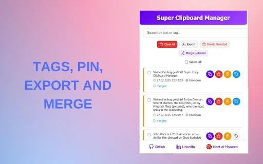 Super Clipboard Manager ডাউনলোড করুন – কপি পেস্ট হিস্ট্রি ও প্রোডাক্টিভিটি টুল - Screenshot 1