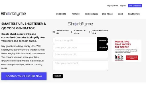 ShortifyMe ডাউনলোড করুন – সেরা ফ্রি ইউআরএল শর্টেনার ও কিউআর কোড জেনারেটর - Screenshot 1