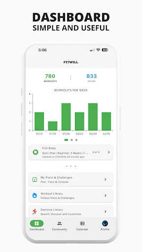 Fitwill Gym & Home Workout Log ডাউনলোড করুন – সেরা ব্যায়াম অ্যাপ - Screenshot 4