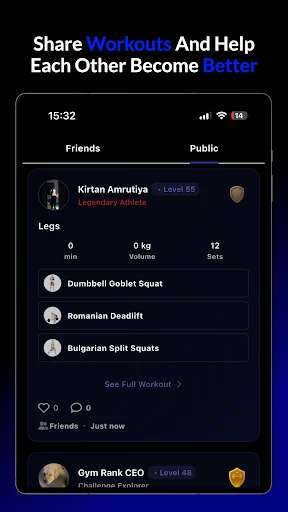 Gym Rank: AI Workout Tracker ডাউনলোড করুন – সেরা ফ্রি ফিটনেস অ্যাপ - Screenshot 16