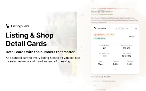 ListingView ডাউনলোড করুন – Etsy-এর সেরা বিক্রিত পণ্য খুঁজুন - Screenshot 2