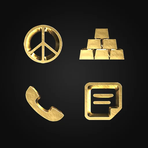Solid Gold Icon Pack ডাউনলোড করুন – সেরা ৩ডি গোল্ড আইকন