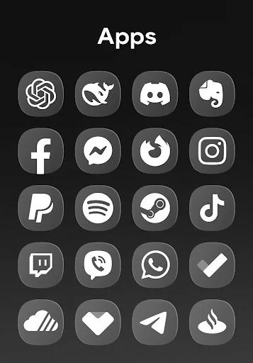 OneGlass 8 – Icon Pack ডাউনলোড করুন – আধুনিক ও মিনিমালিস্ট স্টাইল - Screenshot 17
