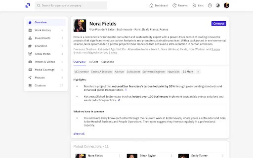 Distill Chrome Extension ডাউনলোড করুন – রিয়েল-টাইম প্রোফাইল ইনসাইট - Screenshot 2