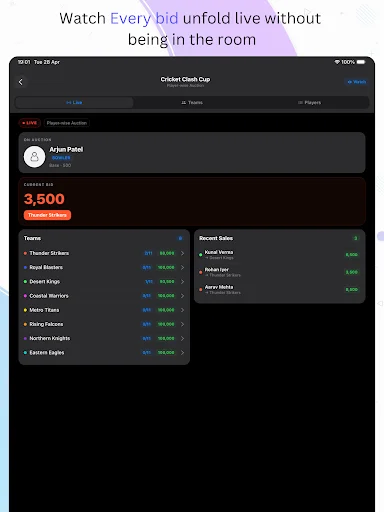 Auction League অ্যাপ ডাউনলোড করুন – লাইভ স্পোর্টস অকশন ম্যানেজমেন্ট - Screenshot 13