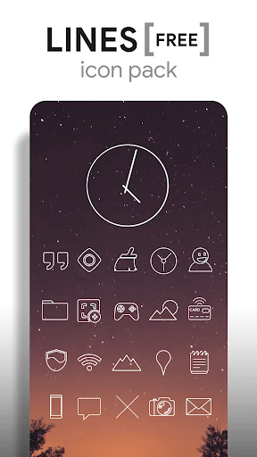 Lines – Icon Pack ডাউনলোড করুন – সেরা মিনিমালিস্ট আইকন প্যাক - Screenshot 1