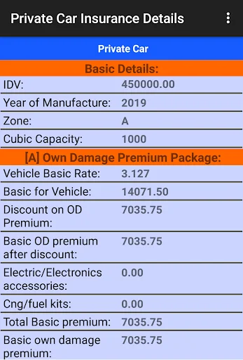 Motor Insurance Calculator EZY ডাউনলোড করুন – গাড়ির প্রিমিয়াম হিসাব করুন - Screenshot 5