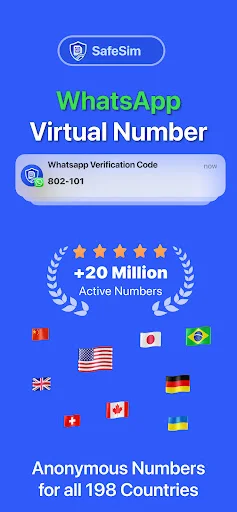 SafeSim ডাউনলোড করুন – ভার্চুয়াল নম্বর ও SMS ভেরিফিকেশন - Screenshot 9