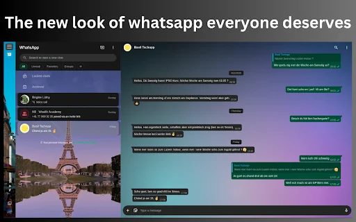 WhatsApp Web Customizer ডাউনলোড করুন – থিম, ফন্ট ও প্রাইভেসি টুলস - Screenshot 1
